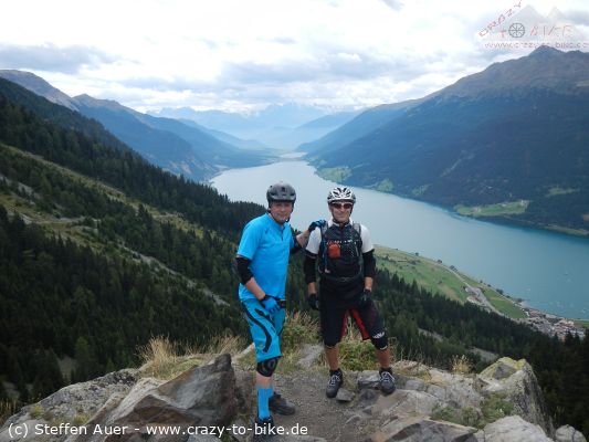 Trailbiken auf den 3-Länder-Enduro-Trails am Reschen